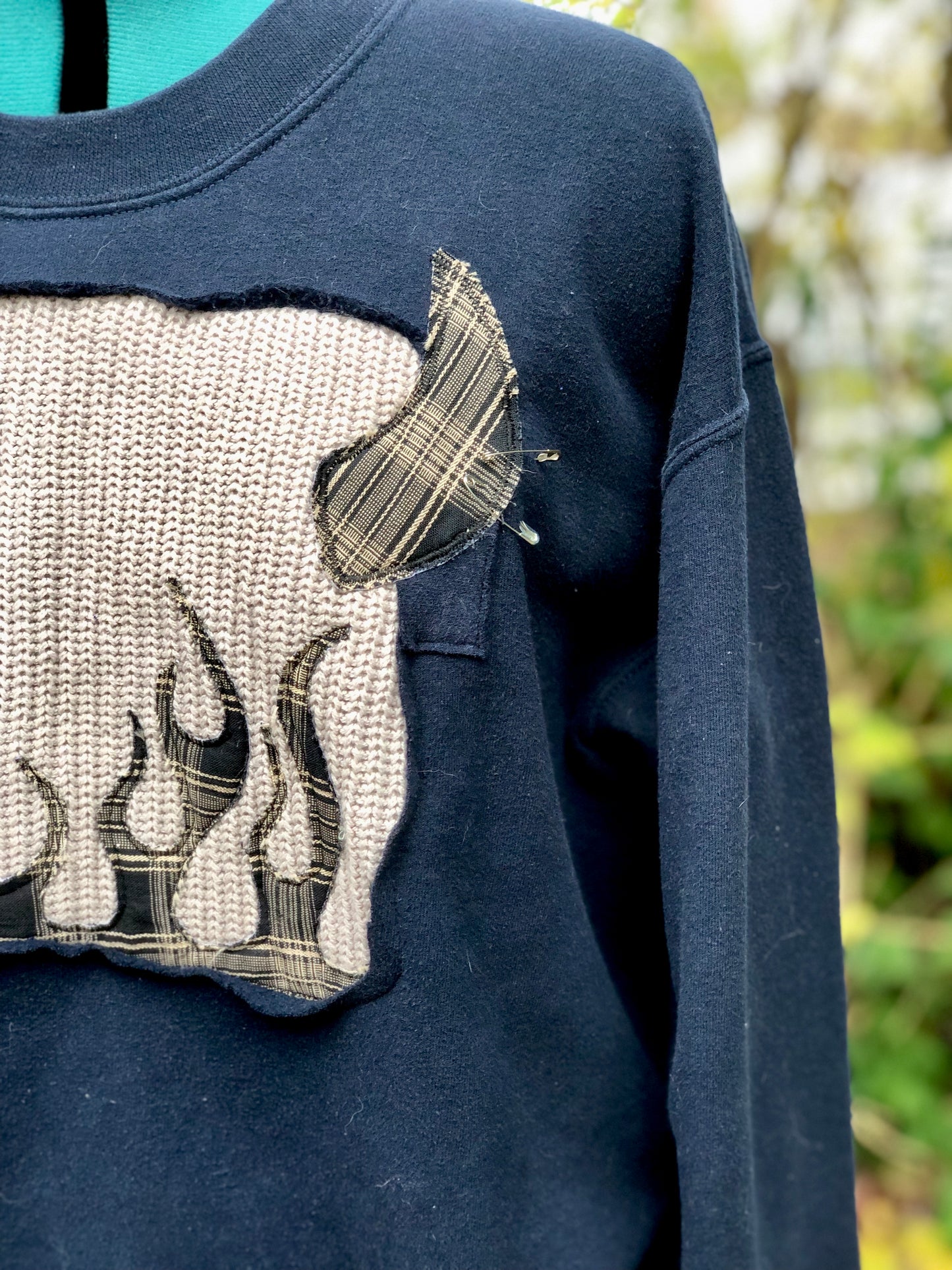 Lil Devil Sweatshirt Grey/Navy