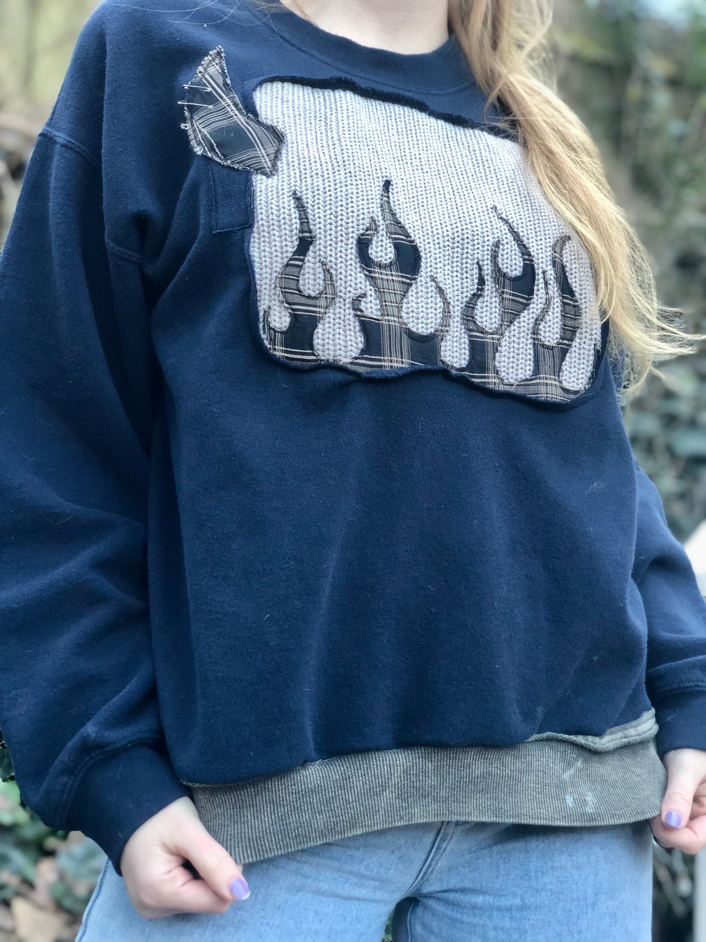 Lil Devil Sweatshirt Grey/Navy