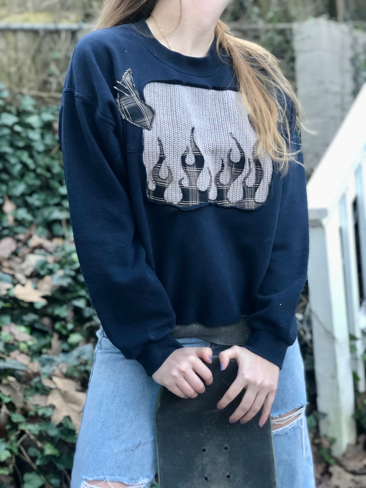 Lil Devil Sweatshirt Grey/Navy